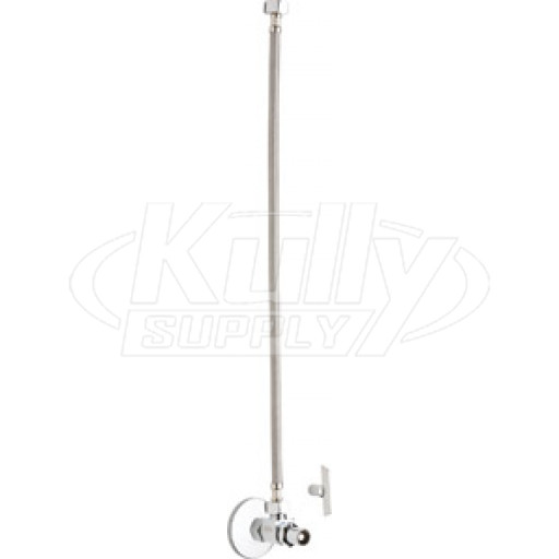 Chicago STC-32-13-AB Angle Stop Compression Valve with Supply Hose and Loose Key Handle