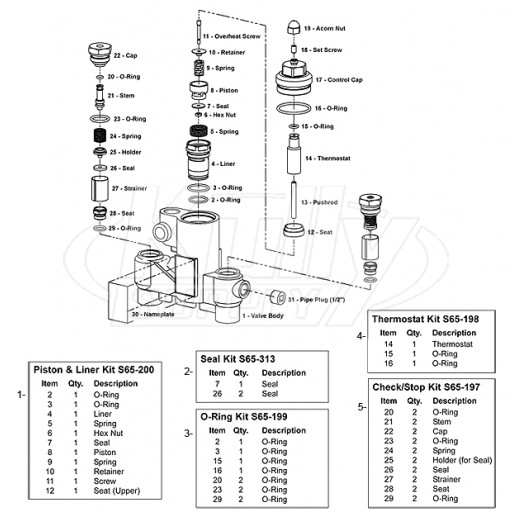 Bradley S59-2025 Parts Breakdown 