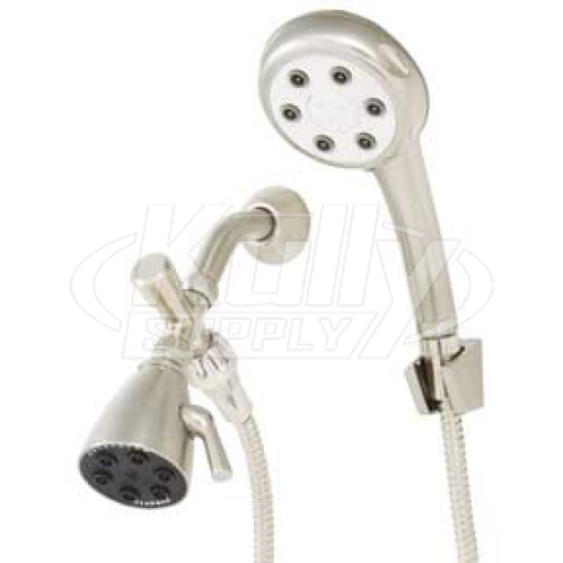 Speakman VS-112252-BN Combination Handheld Shower & Fixed Showerhead - Brushed Nickel 