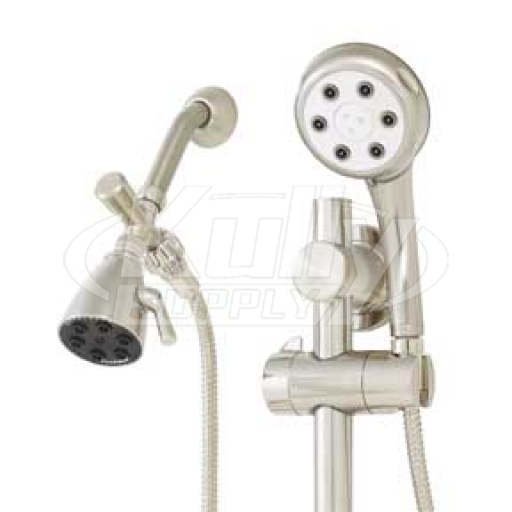 Speakman VS-122252-BN Combination Handheld & Fixed Showerhead w/Slide Bar - Brushed Nickel 