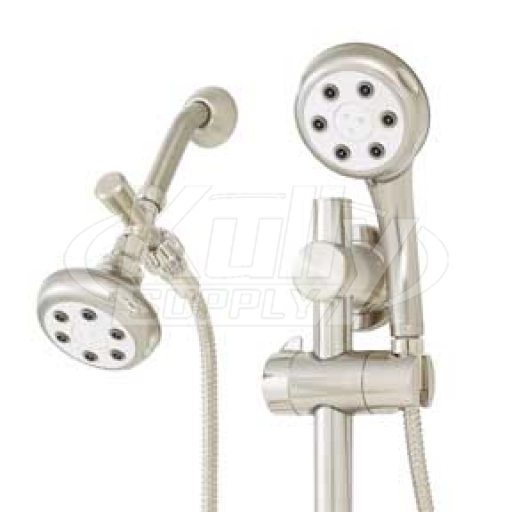 Speakman VS-122620-BN Combination Handheld & Fixed Showerhead w/Slide Bar - Brushed Nickel