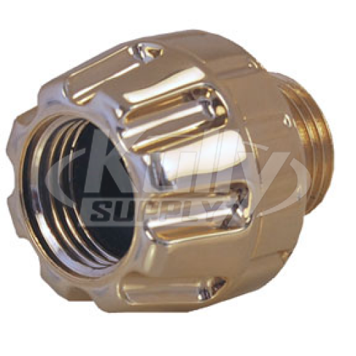 Speakman VS-151-PB In-line Vacuum Breaker, 1/2-14" FNPS Inlet, 1/2-14" MNPS Outlet - Polished Brass