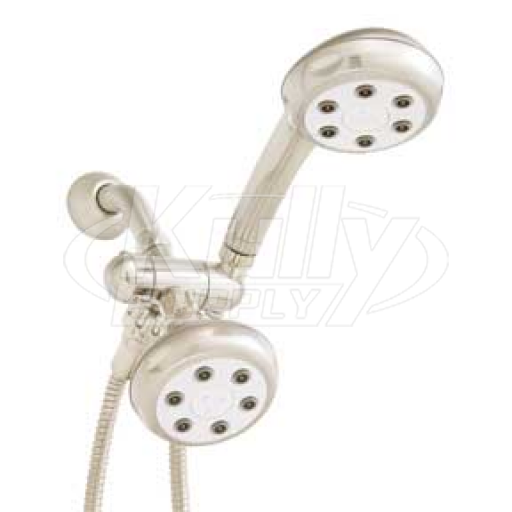 Speakman VS-222620-BN Combination Handheld & Fixed Showerhead w/ 3-way Diverter Bracket - Brushed Nickel