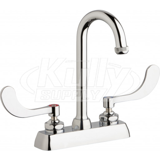 Chicago W4D-GN1AE1-317ABCP Hot and Cold Water Workboard Sink Faucet