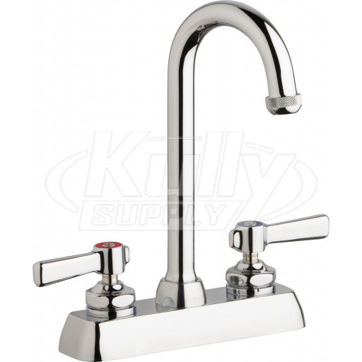 Chicago W4D-GN1AE1-369ABCP Hot and Cold Water Workboard Sink Faucet