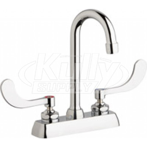 Chicago W4D-GN1AE35-317AB Hot and Cold Water Washboard Sink Faucet