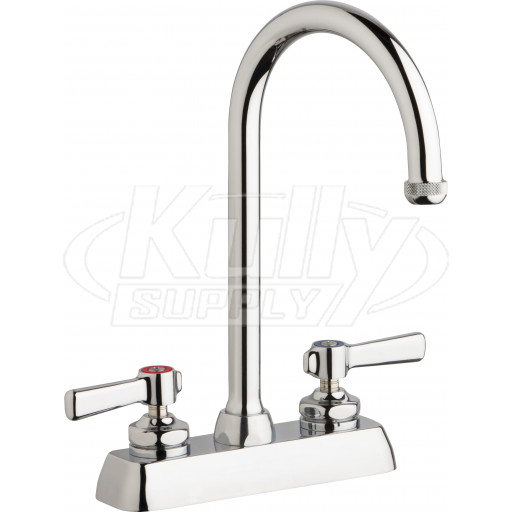 Chicago W4D-GN2AE1-369ABCP Hot and Cold Water Workboard Sink Faucet
