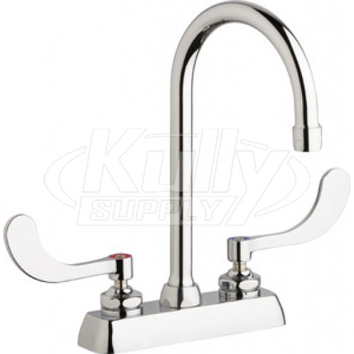 Chicago W4D-GN2AE35-317AB Hot and Cold Water Washboard Sink Faucet