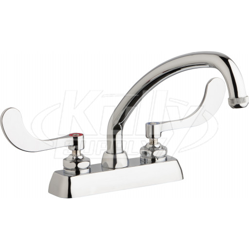Chicago W4D-L9E1-317ABCP Hot and Cold Water Workboard Sink Faucet