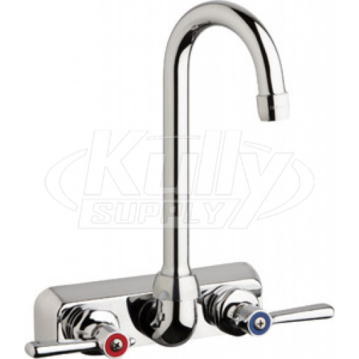 Chicago W4W-GN1AE35-369AB Hot and Cold Water Washboard Sink Faucet