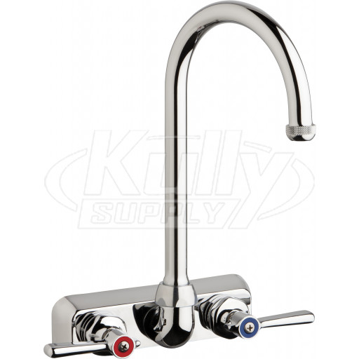 Chicago W4W-GN2AE1-369ABCP Hot and Cold Water Workboard Sink Faucet