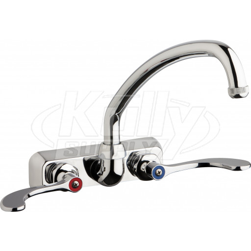 Chicago W4W-L9E1-317ABCP Hot and Cold Water Workboard Sink Faucet
