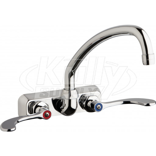 Chicago W4W-L9E35-317ABCP Hot and Cold Water Workboard Sink Faucet