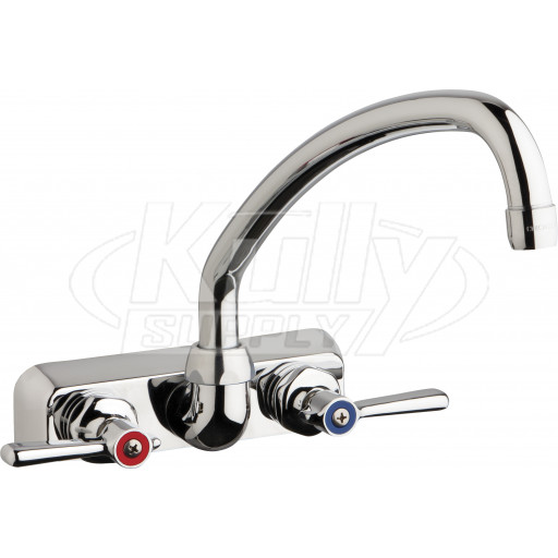 Chicago W4W-L9E35-369ABCP Hot and Cold Water Workboard Sink Faucet