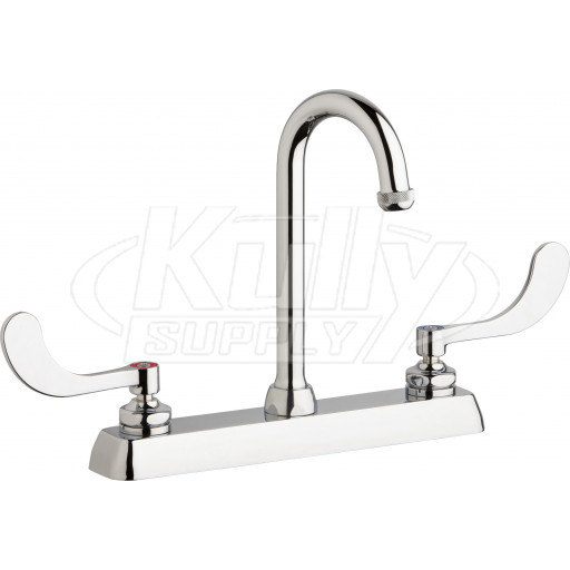Chicago W8D-GN1AE1-317ABCP Hot and Cold Water Workboard Sink Faucet