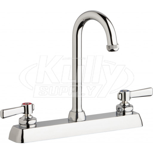 Chicago W8D-GN1AE1-369ABCP Hot and Cold Water Workboard Sink Faucet