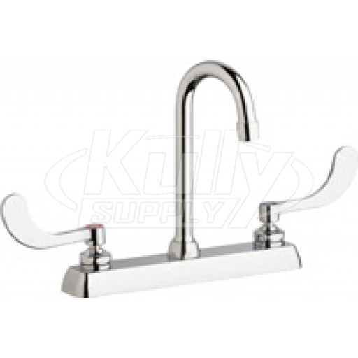 Chicago W8D-GN1AE35-317AB Hot and Cold Water Washboard Sink Faucet