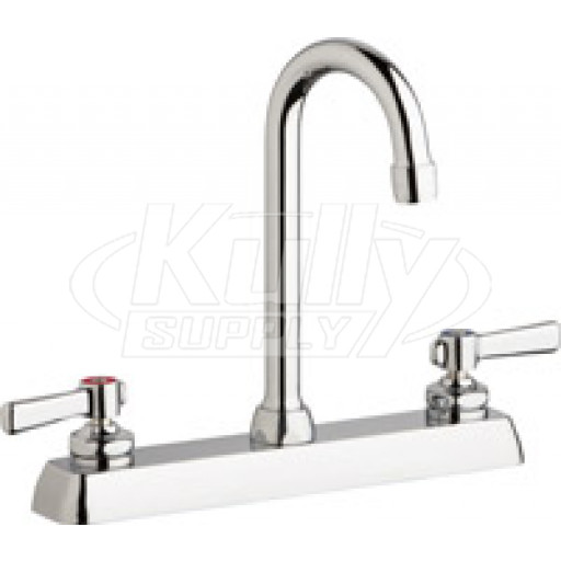 Chicago W8D-GN1AE35-369AB Hot and Cold Water Washboard Sink Faucet