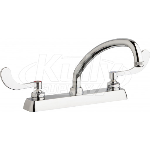 Chicago W8D-L9E1-317ABCP Hot and Cold Water Workboard Sink Faucet