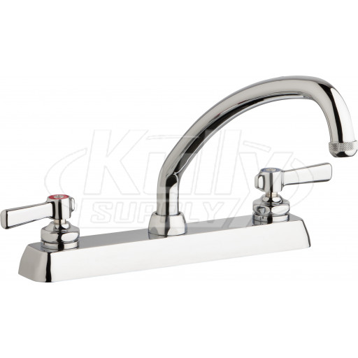 Chicago W8D-L9E1-369ABCP Hot and Cold Water Workboard Sink Faucet