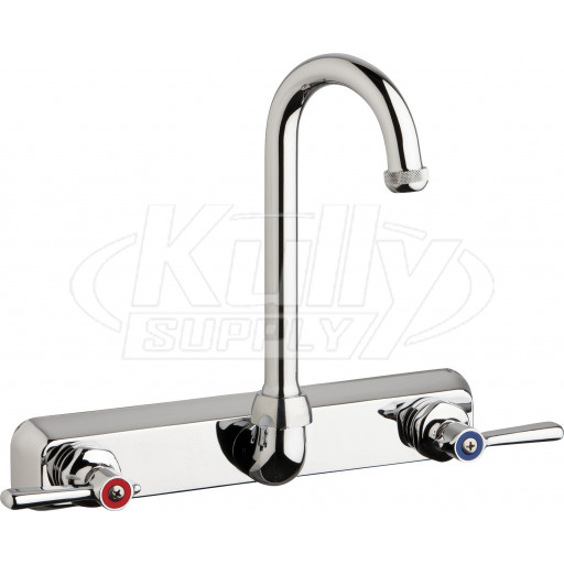 Chicago W8W-GN1AE1-369ABCP Hot and Cold Water Workboard Sink Faucet