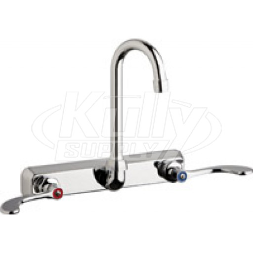 Chicago W8W-GN1AE35-317AB Hot and Cold Water Washboard Sink Faucet