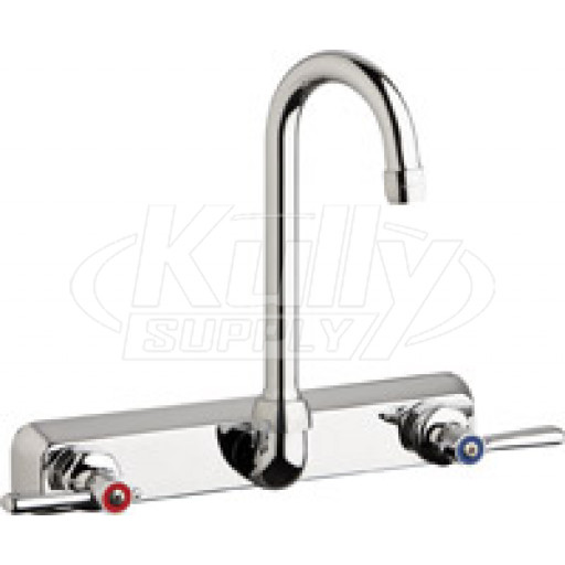 Chicago W8W-GN1AE35-369AB Hot and Cold Water Washboard Sink Faucet