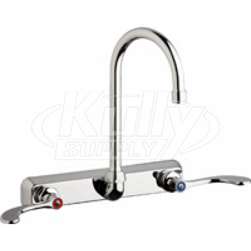 Chicago W8W-GN2AE35-317AB Hot and Cold Water Washboard Sink Faucet
