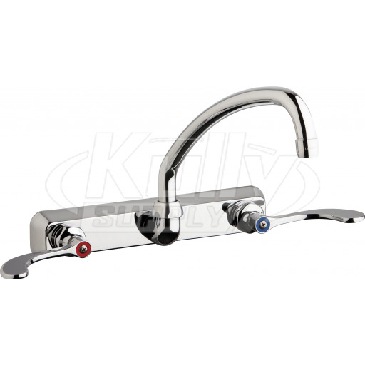 Chicago W8W-L9E35-317ABCP Hot and Cold Water Workboard Sink Faucet