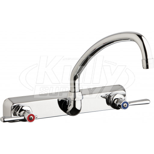 Chicago W8W-L9E35-369ABCP Hot and Cold Water Workboard Sink Faucet