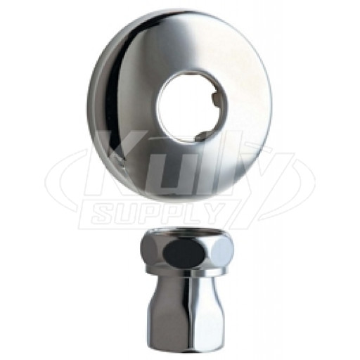 Chicago WXFJKABCP Straight 2" Inlet Supply Arm with Wall Flange  with 1/2" NPT Female Thread Inlet