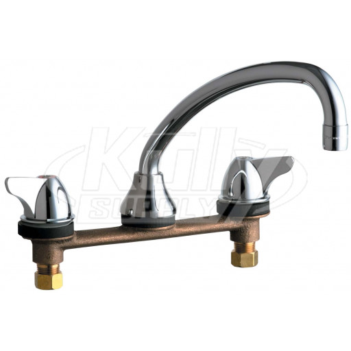 Chicago 1888-XKABCP Concealed Hot and Cold Water Sink Faucet for Stainless Steel Counter (Discontinued)