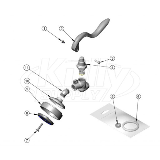 T&S Brass B-0107-035 Spray Valve Parts Breakdown