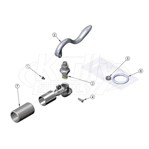 T&S Brass B-0107-C Spray Valve Parts Breakdown