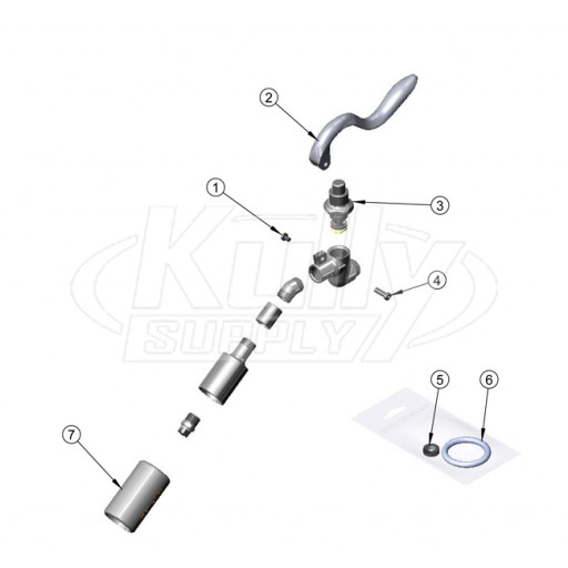 T&S Brass B-0107-C35 Spray Valve Parts Breakdown