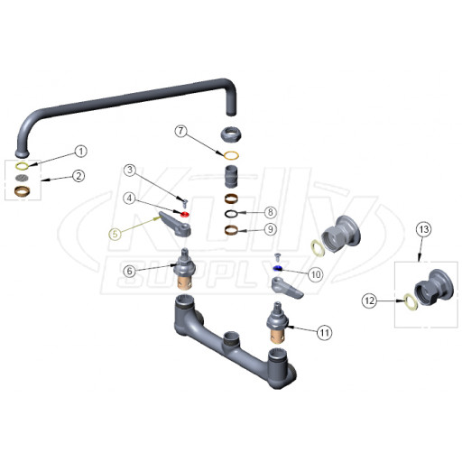 T&S Brass B-0230 Faucet Parts Breakdown