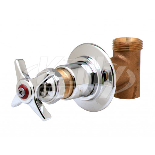 T&S Brass B-1025-1 Concealed Straight Valve