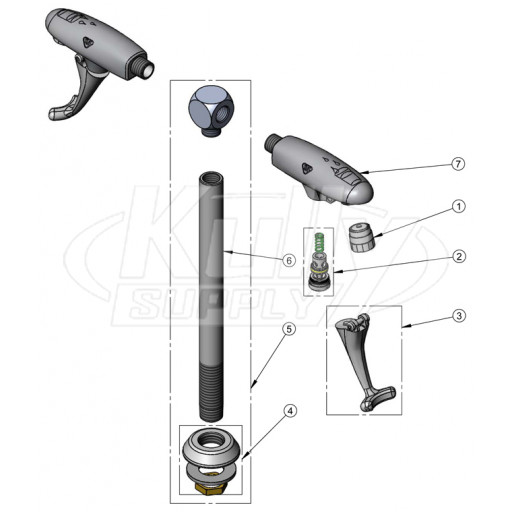 T&S Brass B-1215 Series Parts Breakdown