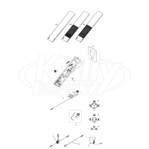 Sloan EFX-800 & EFX-850 Series Infrared Sensor Faucet Parts Breakdown