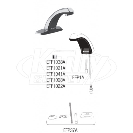 Sloan EBF-85 Battery-Powered Bluetooth Sensor Faucet Parts Breakdown (Post-2019)