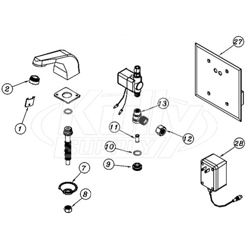 Zurn Z6903-77 AquaSense Faucet Parts Breakdown