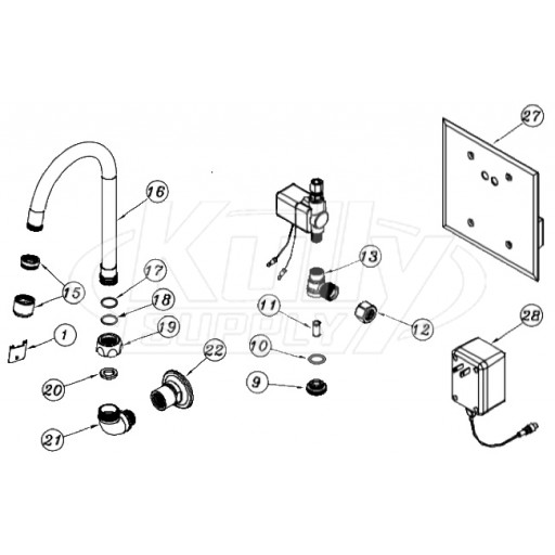 Zurn Z6903-75 AquaSense Faucet Parts Breakdown