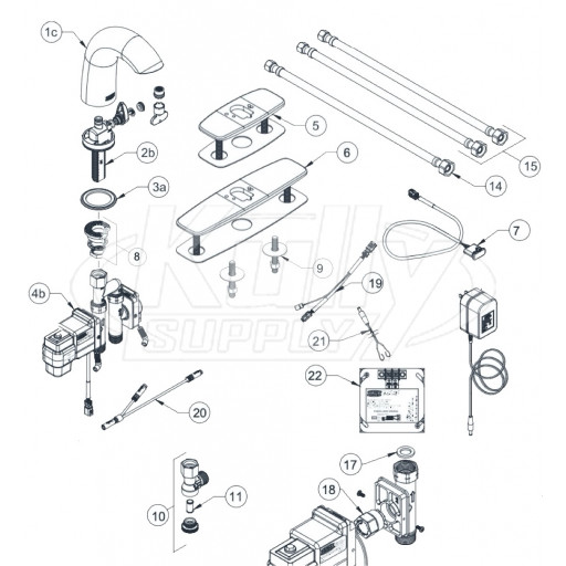 Zurn Z6950-XL-IM-S Aqua-FIT Serio Faucet Parts Breakdown