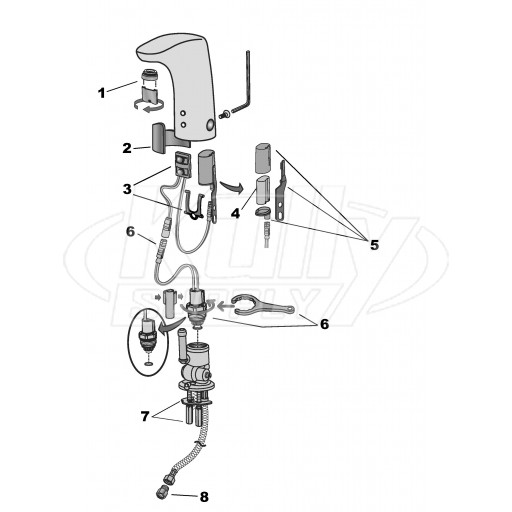 Symmons S-6080 Faucet Parts Breakdown