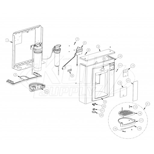 Oasis PWEBQ QUASAR Bottle Filler Parts Breakdown