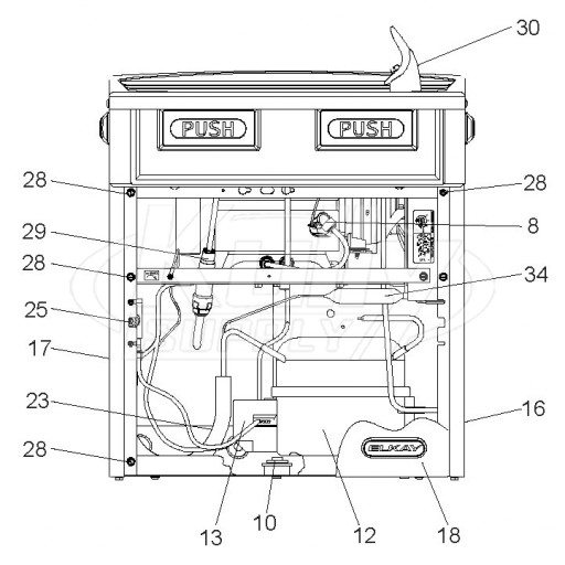 Elkay EMABF Single Station Drinking Fountain Parts Breakdown