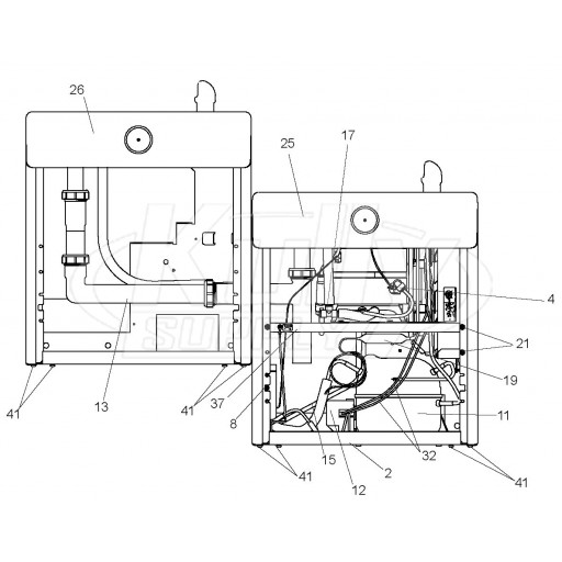 Elkay VRCHDTL Dual Station Drinking Fountain Parts Breakdown