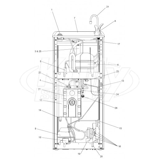 Elkay EFHA Drinking Fountain Parts Breakdown