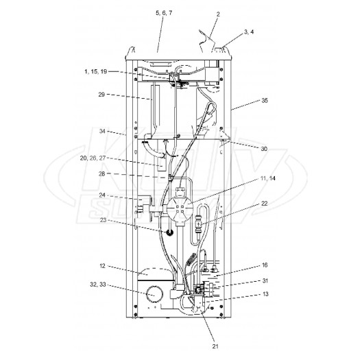 Elkay EFY Drinking Fountain Parts Breakdown