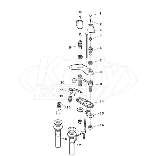 Symmons S-240 Faucet Parts Breakdown